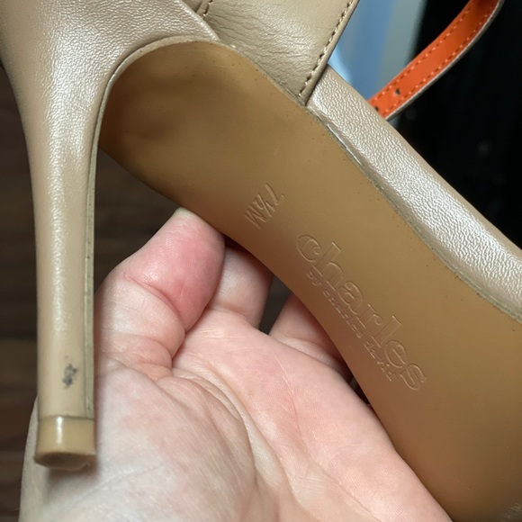 Tangerine and Taupe sandals - Picture 5 of 5